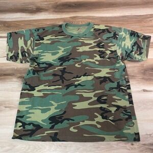 Rothco Mens Camouflage T Shirt XL Woodland Camo Print Short Sleeve